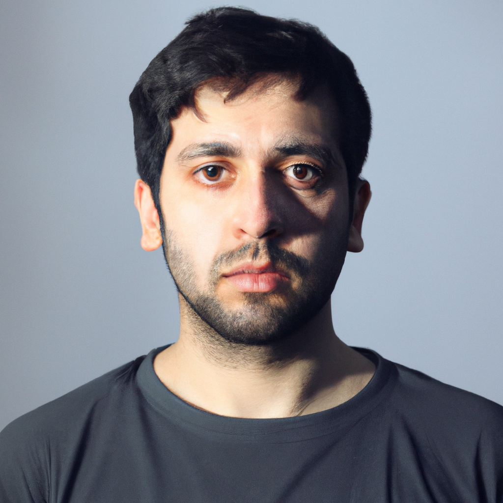 Retrato minimalista generado con luz suave